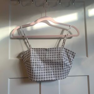 Grid Crop Top